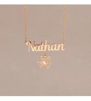 Kişiye Özel Örümcek Ağı Tasarım Charm İsim Kolye 925K Gümüş (Gold)
