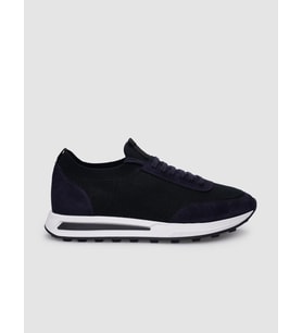 Triko Lacivert Bağcıklı Erkek Sneaker