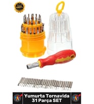 #Tornavida Hassas Mıknatıslı Cep Telefonu 31 Parça Elektronik Saat Tamir Yumurta Tornavida Uç Takımı