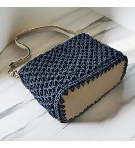 BYEhandmade El Yapımı Lacivert Omuz Çantası