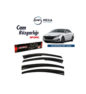 Cam Rüzgarlığı Hyundai Elantra 2021- Sonrası ile uyumlu (Siyah)