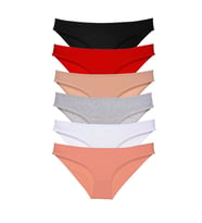 6 adet Süper Eko Set Likralı Kadın Slip Külot Renk 1