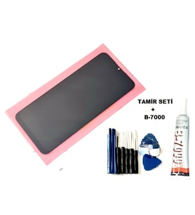 Oppo Realme C21 Uyumlu Lcd Ekran Dokunmatik Servis + B-7000 + Tamir Seti
