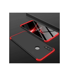 Huawei Honor Play Uyumlu Kılıf Zore Ays Kapak (Siyah-Kırmızı)