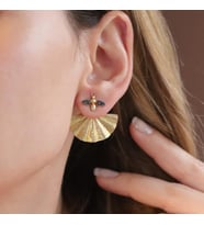 Mini Arı Gold Kaplama Gümüş Küpe