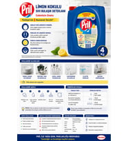 Pril Limon Kokulu Sıvı Bulaşık Deterjanı 4 Kg