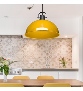Kugel Sarı Metal Sarkıt Mutfak Avize Ofis Hol Cafe Tavan Aydınlatma