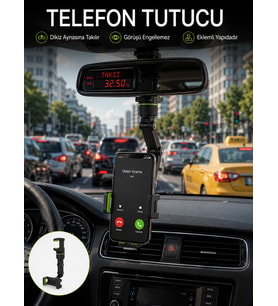 Ayarlanabilir Dikiz Aynası Telefon Tutucu Görüş Açısını Engellemeyen Araç Aparatı