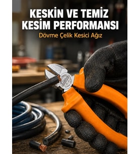 Northcity Dövme Çelik Yan Keski - Profesyonel Kablo ve Tel Kesimi İçin Güvenli Çözüm