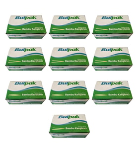 Burpak Tahta Ahşap Bambu Çay Kahve Karıştırıcı Çubuk Kaşık - 11 Cm. - 400 Adetlik 10 Paket