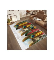 Rovigo Home Dijital Baskı Yıkanabilir Kaymaz Taban Salon Halısı RVG1842-SM239 (Sarı)