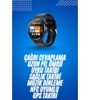 Mey İthalat® Amoled Ekran Metal Deri Silikon Kordonlu Uyku Takibi