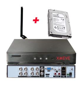 8 Kanal Wi-Fi ve 500 GB HDD'li 5 Mp H265+ Hıbrıt Araç, Insan ve Yüz Tanıma Xmeye Kayıt Cihazı