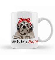 Shih Tzu Mom Bandana Womens Shih Tzu Dog Kupa Bardak Porselen