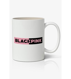 Black Pink Logolu Beyaz Anime Kupa Bardak Sevgiliye Arkadaşa Hediye