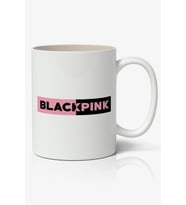 Black Pink Logolu Beyaz Anime Kupa Bardak Sevgiliye Arkadaşa Hediye