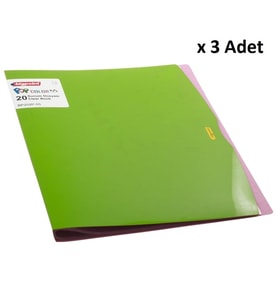 Bigpoint Pop Serisi Sunum Dosyası 20'li Yeşil-Pembe x 3 Adet
