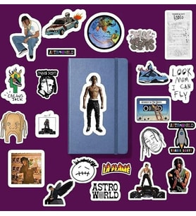 Travis Scoutt sticker paketi/bullet journal defter çıkartma ajanda laptop etiket