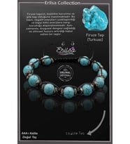 Sertifikalı AAA+ Gerçek Firuze Taşı Bileklik - (Turkuaz)