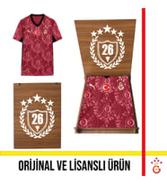 Galatasaray Lisanslı Puma 2025-2026 Bordo Alternatif Forma 26 Şampiyonluk Ahşap Kutulu 77981303