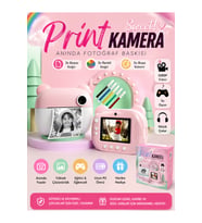 Print Camera Çocuk Fotoğraf Makinesi Dijital HD Video Kamera Anlık Termal R