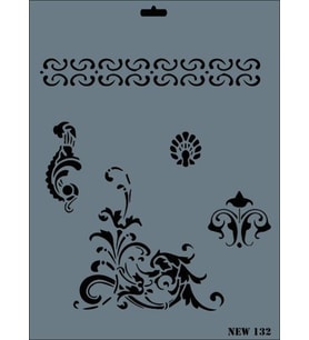 Rich New Seri N-132 Stencil 35x25 cm