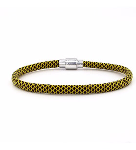 SARI SİYAH PARACORD İPLİ MIKNATISLI ERKEK BİLEKLİK M012B