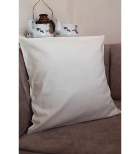 Krem Premium %100 Pamuklu Fermuarsız Kırlent Kılıfı 43x43cm