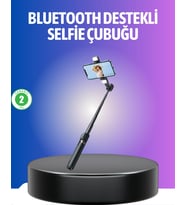 Bluetooth Selfie Çubuğu - Uzaktan Kumandalı