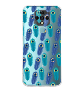 PrintiFy Tecno Camon 16 ile Uyumlu 1mm Slim Fit Nazar Boncuğu 4 Baskılı Şeffaf  Kılıf
