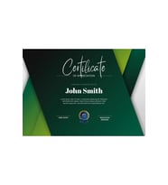 Green and Dark Green Creative Certificate of Appreciation