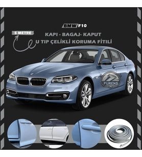 Bmw F10 Oto Araç Kapı Koruma Fitili 5metre Parlak Gri Renk