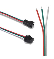 2 adet 3 Pin JST SM 10cm Kablo Erkek Dişi Çifti Bağlantı Soketi LED Konnektör Şerit LED RGB