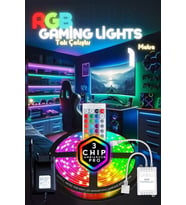 1 Metre Oyuncu Bilgisayar Masası Rgb Şerit Led Aydınlatma Sistemi Pro 3 Chip