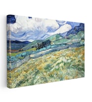 Kanvas Tablo Vincent van Gogh Tepe ve Alan Manzarası Ressam Tablosu Duvar Dekoru