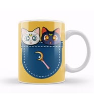 Cats İn Pocket Sailor Moon Kupa Bardak Porselen