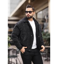 Unisex Yeni Sezon Kapitone Dolgulu Oversize Vintage (Siyah)