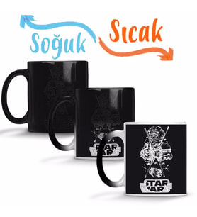 Star Wars Vader Estrela da Morte Sihirli Kupa Bardak Porselen