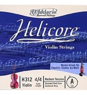 D'Addario H312 Helicore Tek Keman La (A) Teli (4/4) Çelik Özlü Net Karakter İnce Çaplı Rahat Çalım ve Hızlı Akort Kararlılığı