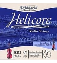 D'Addario H312 Helicore Tek Keman La (A) Teli (4/4) Çelik Özlü Net Karakter İnce Çaplı Rahat Çalım ve Hızlı Akort Kararlılığı