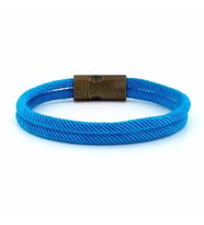 GÖK MAVİ İKİ SIRALI METAL MIKNATISLI ERKEK BİLEKLİK M013R