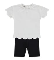 Civil Baby Düz Brodeli 6-18 Ay Takım - Pudra