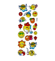 Sticker Kabartmalı Stiker Defter, Planlayıcı Komik emoji (vk608) 16x7 cm