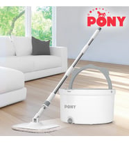 PONY BEYAZ TEMİZ & KİRLİ SUYU AYIRMA ÖZELLİĞİ OTOMATİK TEMİZLİK SETİ MOP PASPAS