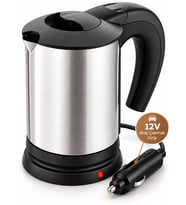 Araçta Sıcak Su Hazırlamak İçin 12V Çakmak Girişli Paslanmaz Çelik Su Isıtıcı Kettle