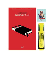 Fahrenheit 451 - 9786053757818 - Ray Bradbury - Sarı Fosforlu Kalem - Not Defterli Seti (Renksiz)