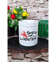 She's My Lobster Friends Baskılı Seramik Kapaklı Kokusuz Küllük