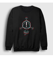 Presmono Unisex Siyah Neon Logo Panic! at the Disco Sweatshirt 73069tt