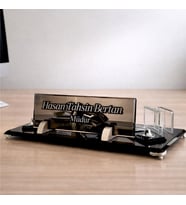 M501 Kristal Masa Isimliği, Cam Masaüstü İsimlik, Masa üstü Isimlik M501-BG