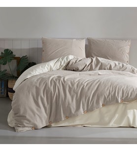 Macas Home Tezza %100 Pamuklu İpliği Boyalı Yıkamalı Tek Kişilik Nevresim Takımı 160*220